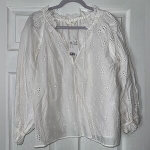 NWT H&M Eyelet Top